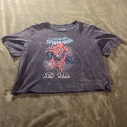 Graphic Spiderman cropped tee 