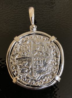 Atocha silver coin pendant