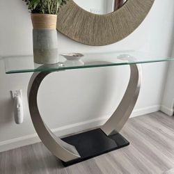 Glass Entry Way Console Table, Mesa Consola