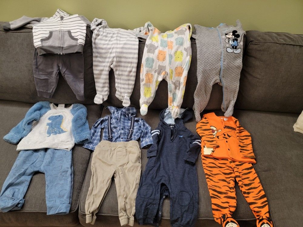 Baby Boy Onesie Baby Outfit Set Of 17 Footed Onesies 6-9mos