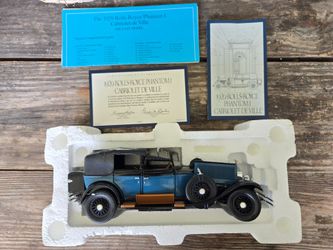 Franklin Mint 1929 Rolls-Royce Phantom, Firetruck and Armour Jet I Die-Cast Models set of 3