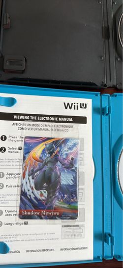 Wii U Game Case with Shadow Mewtwo Card