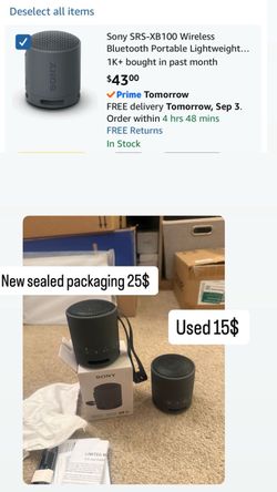 Sony SRS-XB100 Wireless Bluetooth Portable Lightweight Speaker, Black 16 Hr Battery, Super-Compact Travel Speaker, IP67 Waterproof & Dustproof Shower 
