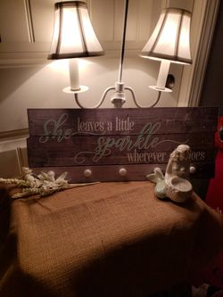 Mermaid 🧜‍♀️ home decor sign with glass Mermaid girl candle 