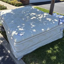 Queen Bed-Mattress, Boxspring, & Frame
