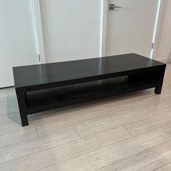Wood Black Tv Stand Console Table 