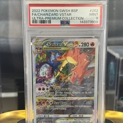 2022 POKEMON SWSH BLACK STAR PROMO #262 FULL ART/CHARIZARD VSTAR PSA 9