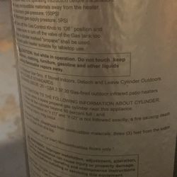 Outdoor propane heater