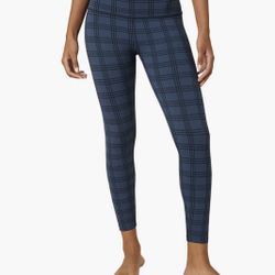 Beyond Yoga Blue Legging Beyond Yoga High Waisted Midi Legging Blue Plaid