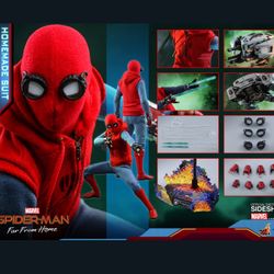 1/6 Hot Toys Spiderman Far From Home Spider-Man Homemade Suit Version