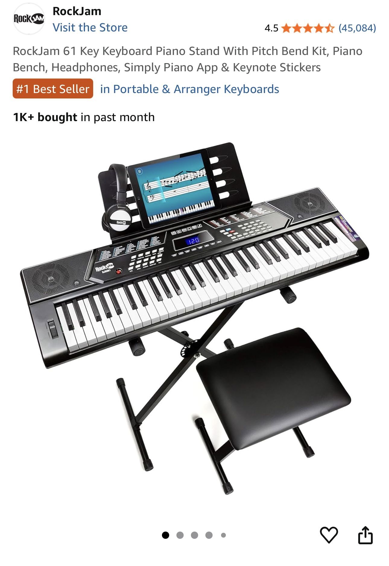 Keyboard Piano Kit with Pitch Bend