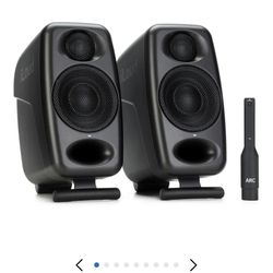 IK Multimedia iLoud Micro Monitor Pro - Black (Pair) + IK Multimedia AXE I/O ONE USB Guitar Audio Interface+ IK Multimedia iRig Pre 2 - XLR Microphone