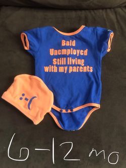 6-12 month onesie and beanie set