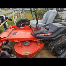 Ariens 42 Cut Zero Turn Riding Lawnmower And Self Prepare Push  Lawnmower 
