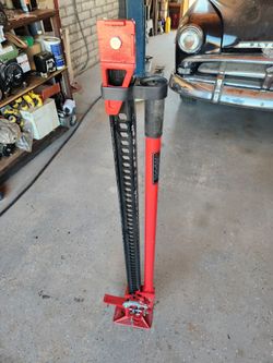 48" High Lift Farm Jack, 7000 Lb. Capacity Heavy-Duty Ratcheting Floor Jack