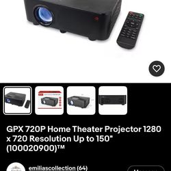 GPX 720P Home Theater Projector 1280 × 720 Resolution Up to 150"