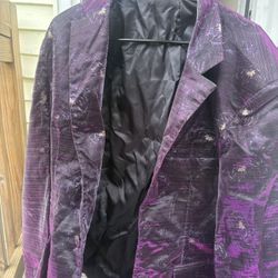 Shiny Neon Purple Blazer Men’s Size Large