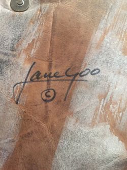 Janeyoo hand painted leather purse