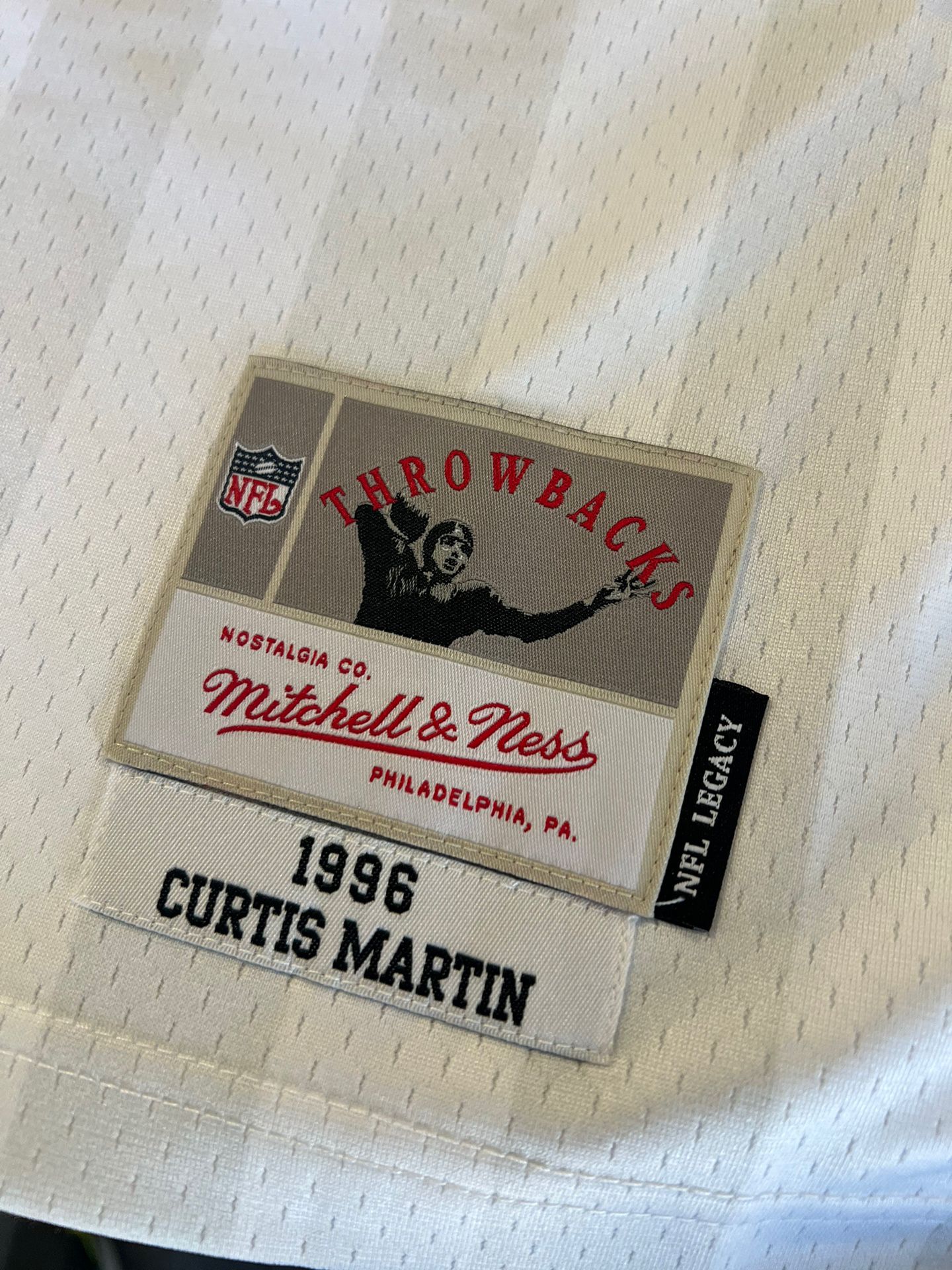 Curtis Martin New England Patriots Signed White Auth Mitchell & Ness J –  Diamond Legends Online