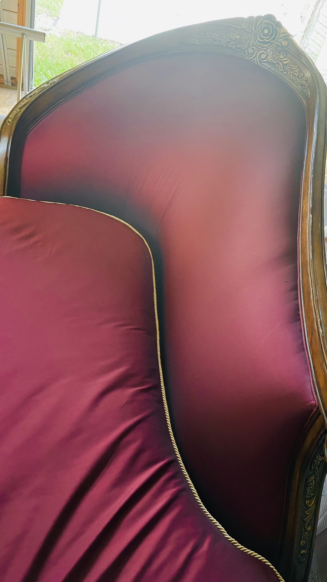 Luxury Red Chaise Lounge Sofa