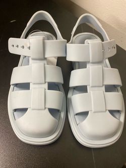 Brand new Melissa fisherman Sandals baby blue size 5