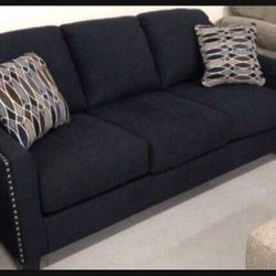 Ink Blue Creeal Heights Queen Sofa Sleeper Couch ✨ Brand New 💯 Delivery Available ✅