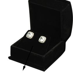 Black Color Luxury Velvet Multiple Use Earring Necklace Pendant Jewelry Gift Box for Wedding, Birthday, Valentine' Day, Mother's Day, Christmas...Come