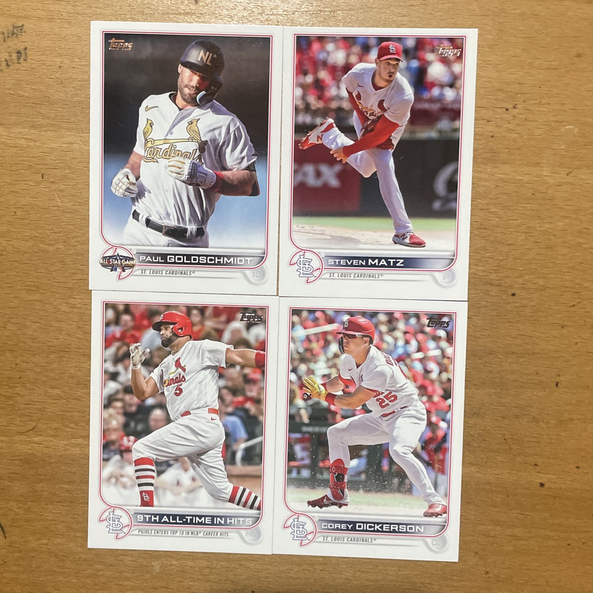 2022 TOPPS UPDATE STL CARDINALS 6 CARD LOT