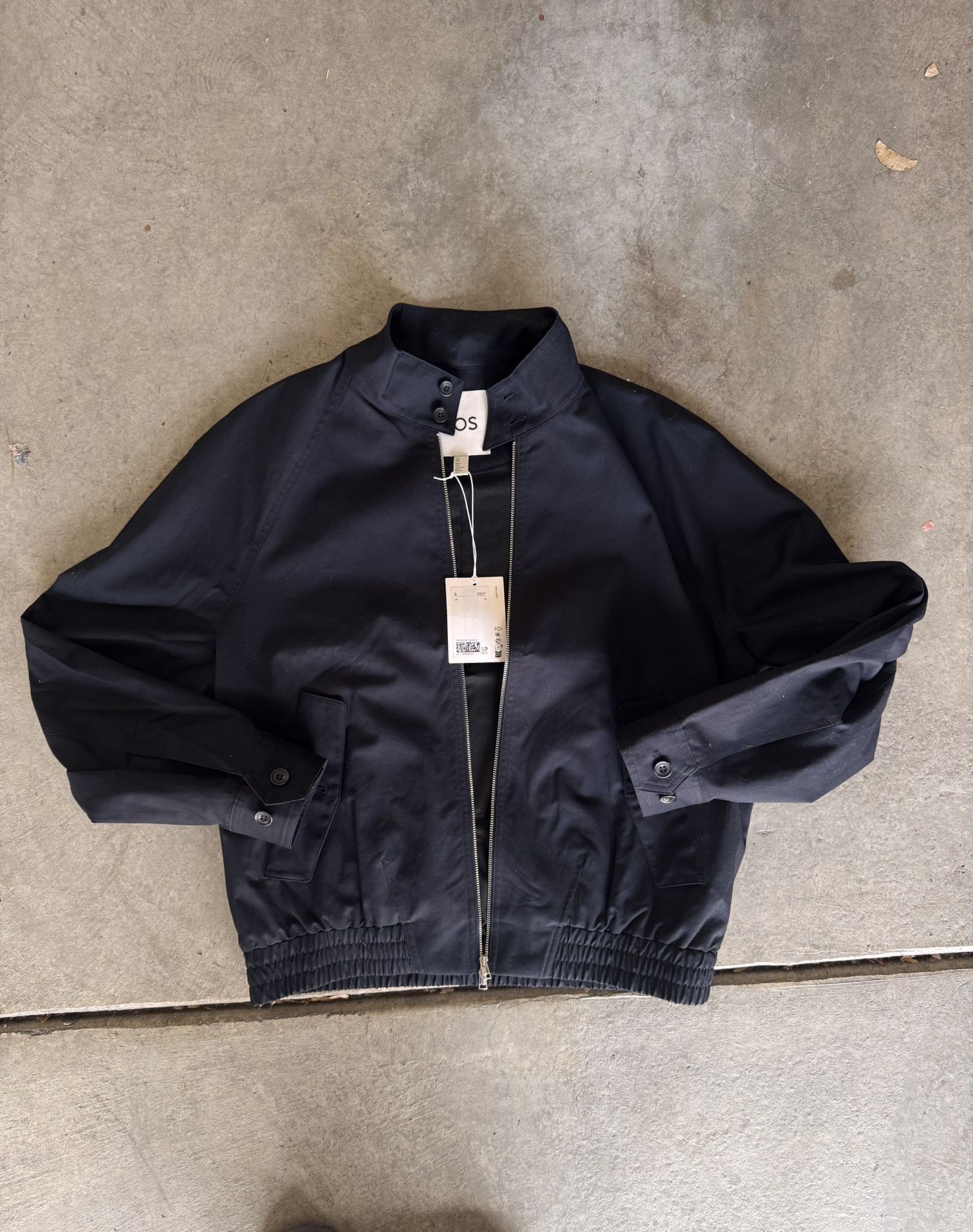 COS Collar button jacket navy