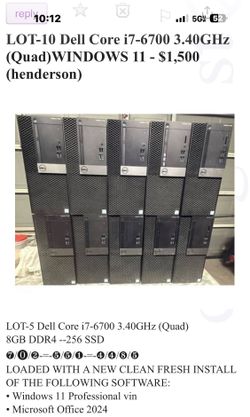 10 Dell 7050 i7 computers