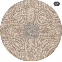 βοΈβοΈR18#14 ($75)nuLOOM Draya Braided Jute Gray 6 ft. Round Rug