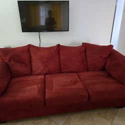 Red couch- Slightly Used