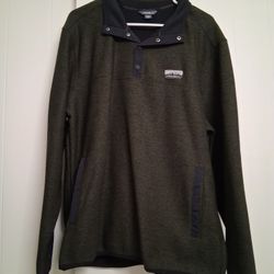 Eddie Bauer Classic Fit Long Sleeve Knit Fleece Sweater Men’s Large Forest Night NEW!...asking $30.00