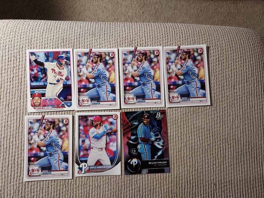 Bryce Harper Baseball 7 Card Lot