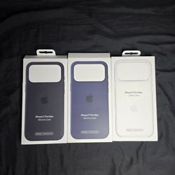 Apple iPhone 17 pro max silicon case midnight, black and clear color