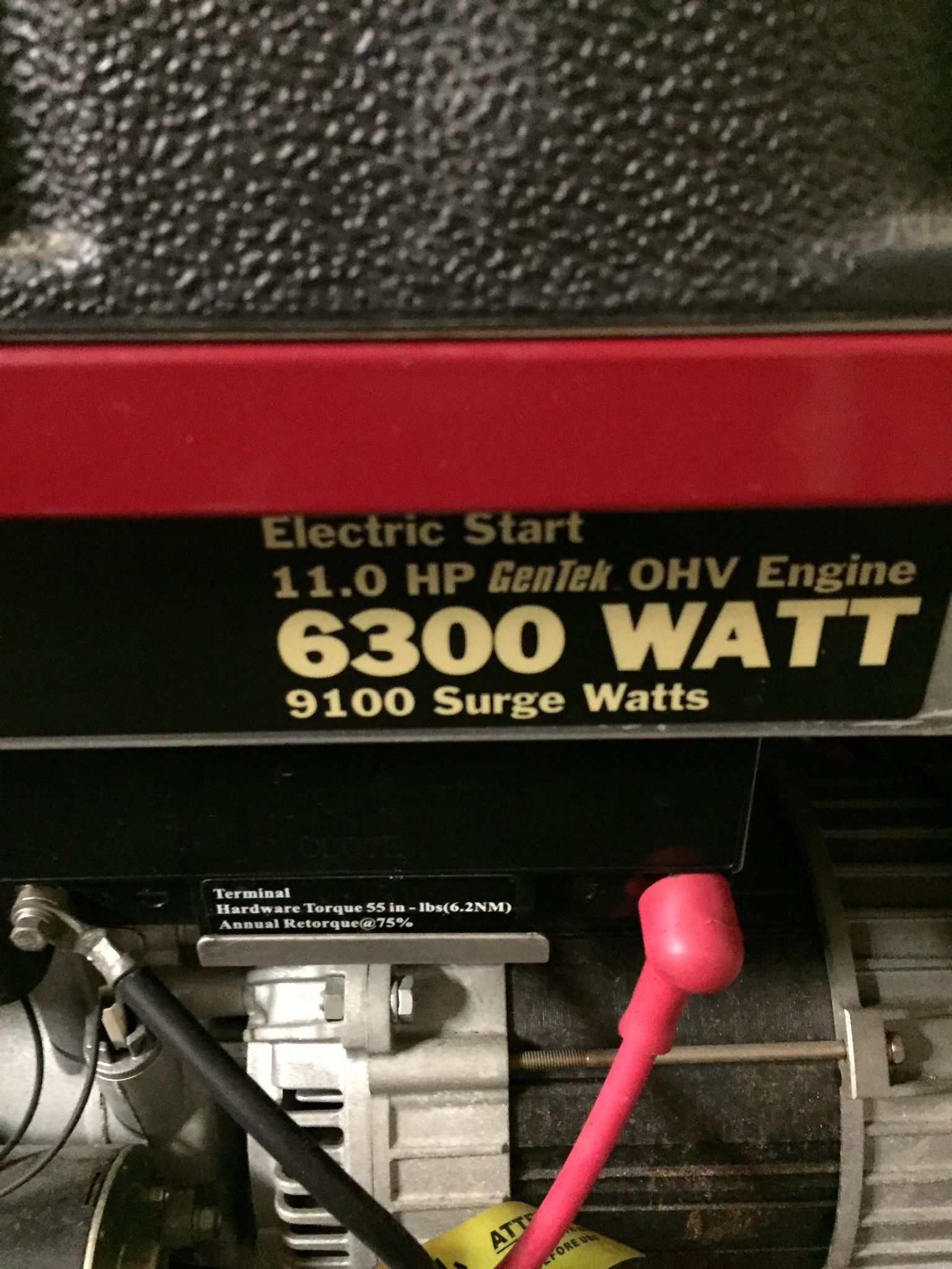 6300 Craftsman ELECTRIC START GENERATOR ONLY USED TWICE