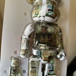 🔥 BE@RBRICK Jean-Michel Basquiat 100% & 400% Set – Authentic – Excellent Condition