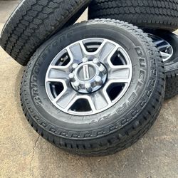4x 18" 2024 Ford F250 F350 Wheels Bridgestone Dueler A/T LT275/70R18 45% 8x170