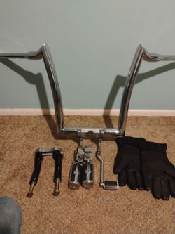 Motorcycle parts and gloves