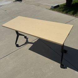 Large Desk/ Table with wheels