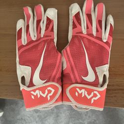 Pink Nike softball gloves