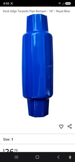 Dock edge pipe bumper up to 2 inch
