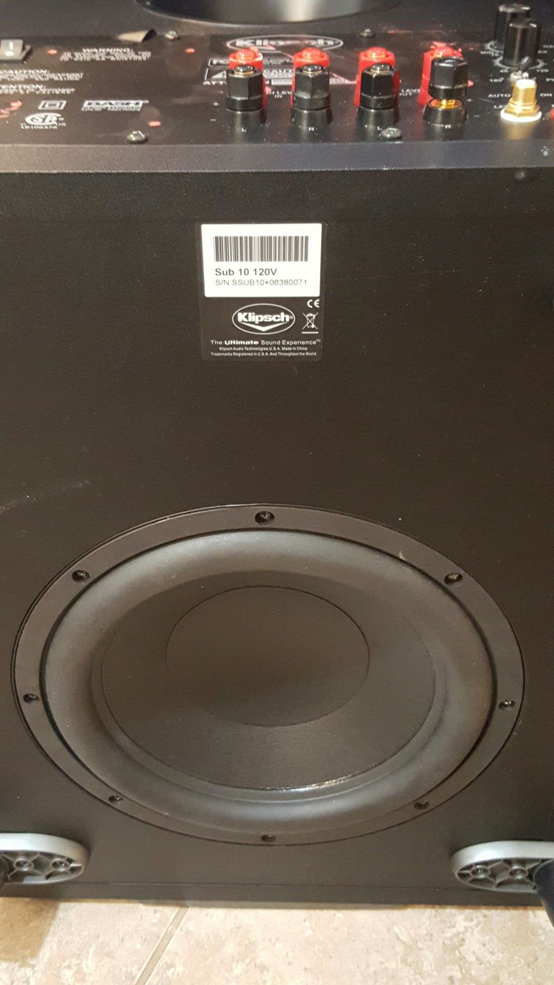 Klipsch SUB 10 120V Subwoofer Black for Sale in Dallas TX OfferUp