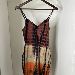 Neutral Colored Tie Dye Dress