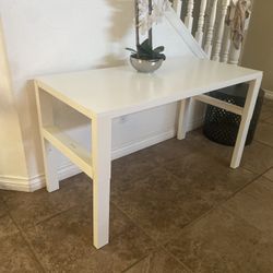 IKEA  Like New Metal Table. Size 51x23 Inch And Ajustable High 