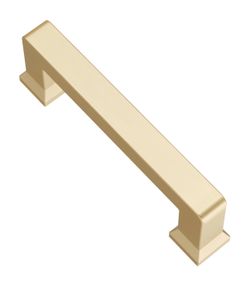 Brushed Brass Cabinet Pulls and Handles 10 Pack, AL3043BG 3-1/4(82.5mm) Inch Hole Center, Square Pull, Modern Hardware Handles, for Cabinets and Drawe