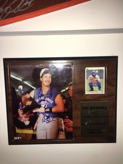 Pat Borders Signed 1992 World Series Baseball Inscribed 1992 W.S. MVP  (MAB Hologram)