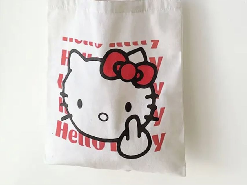 Hello Kitty Middle Finger Tote ❤️