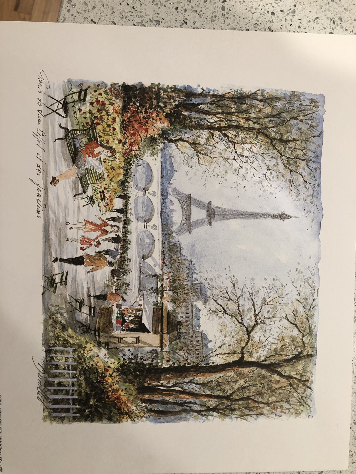 Art: Print of the Eiffel Tower