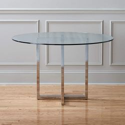 CB2 Dining Table For 4 With Chrome Base
